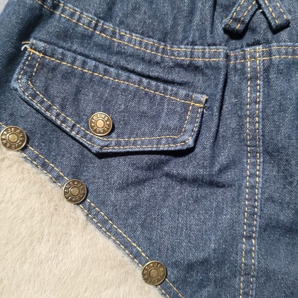 Cyanrose Denim and Fur Mini Skirt Women's Size Small - Picture 3 of 4